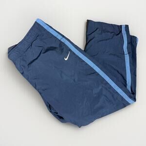 VTG Nike Track Pants Blue Men 2XL Swoosh 90s Y2K Baggy Windbreaker Cargo Logo